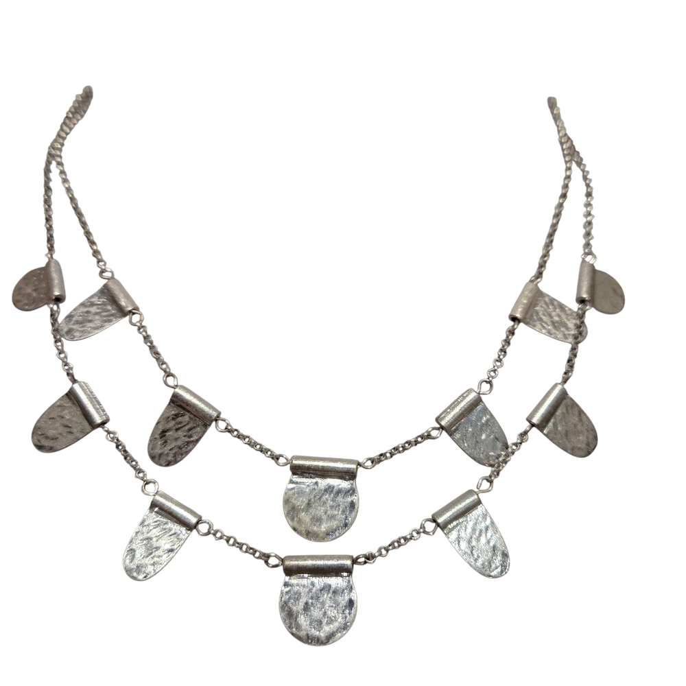 Canvas NWOT Silver-tone Layered Bib Necklace